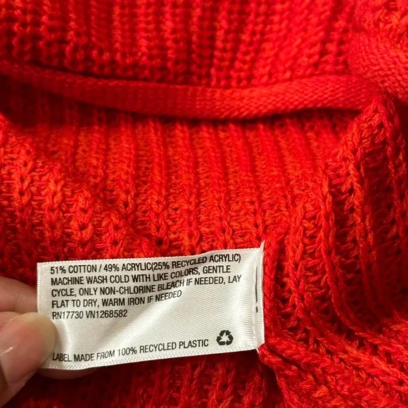 Wild Fable Red Boxy Crewneck Pullover Sweater Size Large - Picture 9 of 9